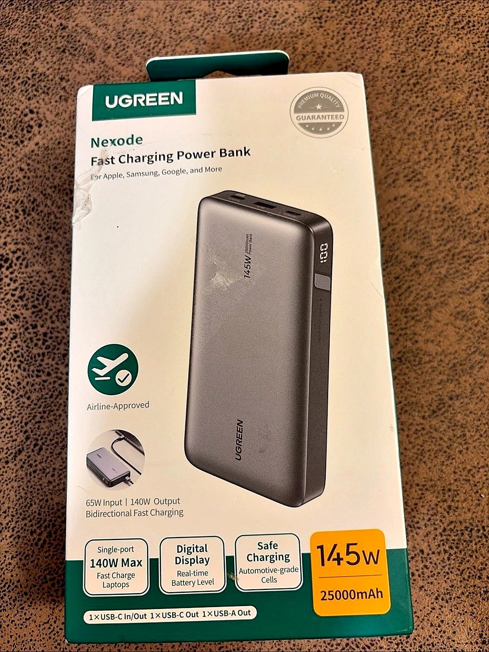 UGREEN Nexode Fast Charging Power Bank 145W 25000mAh Power Bank NWT